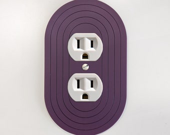 Minimalist Oval Outlet Plate Cover  - Multiple Options