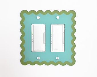 Squiggly Wiggly Double Switch Plate and Outlet Covers