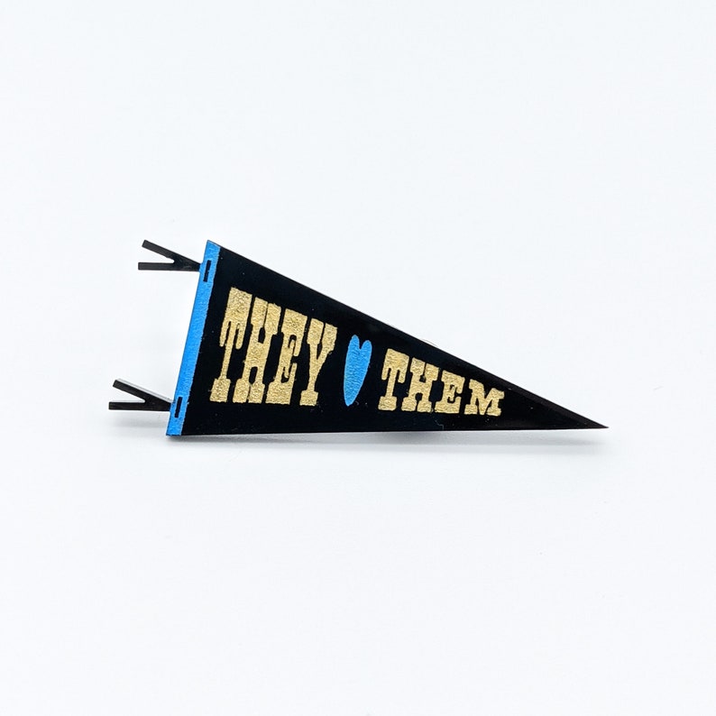 Preferred Gender Pronouns Pennant Pin