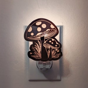 Mushroom Mirrored Acrylic Night Light