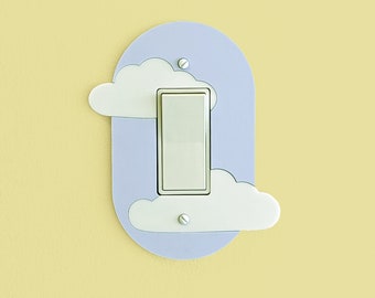 Floating Clouds Light Switch Plate and Outlet Covers  - Multiple Options