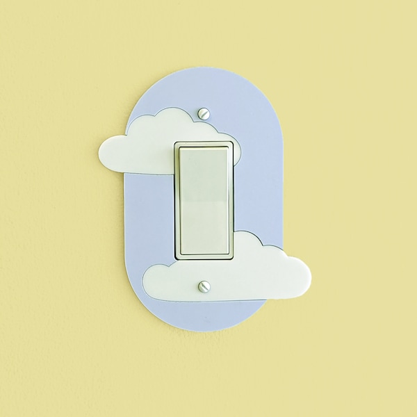 Floating Clouds Light Switch Plate and Outlet Covers  - Multiple Options