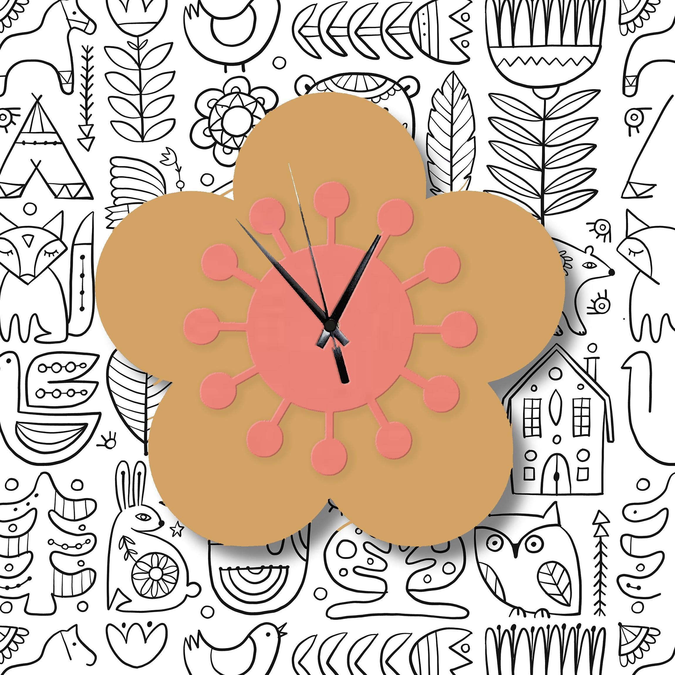 Flower Wall Clock - Etsy