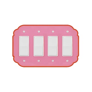 Modern Victorian Quad Light Switch Plate Cover  - Multiple Options