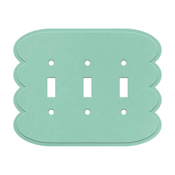 Rounded Wiggles Triple Light Switch Plate Cover  - Multiple Options