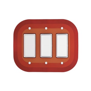 Retro Rounded Triple Light Switch Plate Cover  - Multiple Options