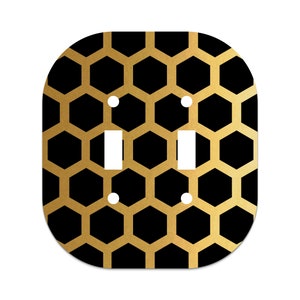 Honeycomb Doppellichtschalterabdeckung - mehrere Optionen