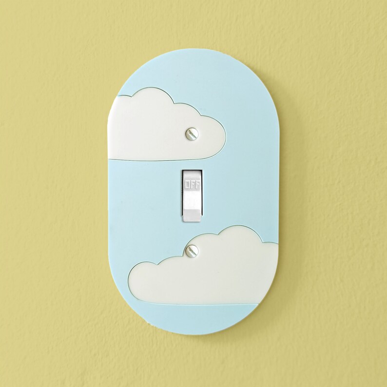 Sky of Clouds Oval Light Switch Plate Cover Multiple Options Etsy