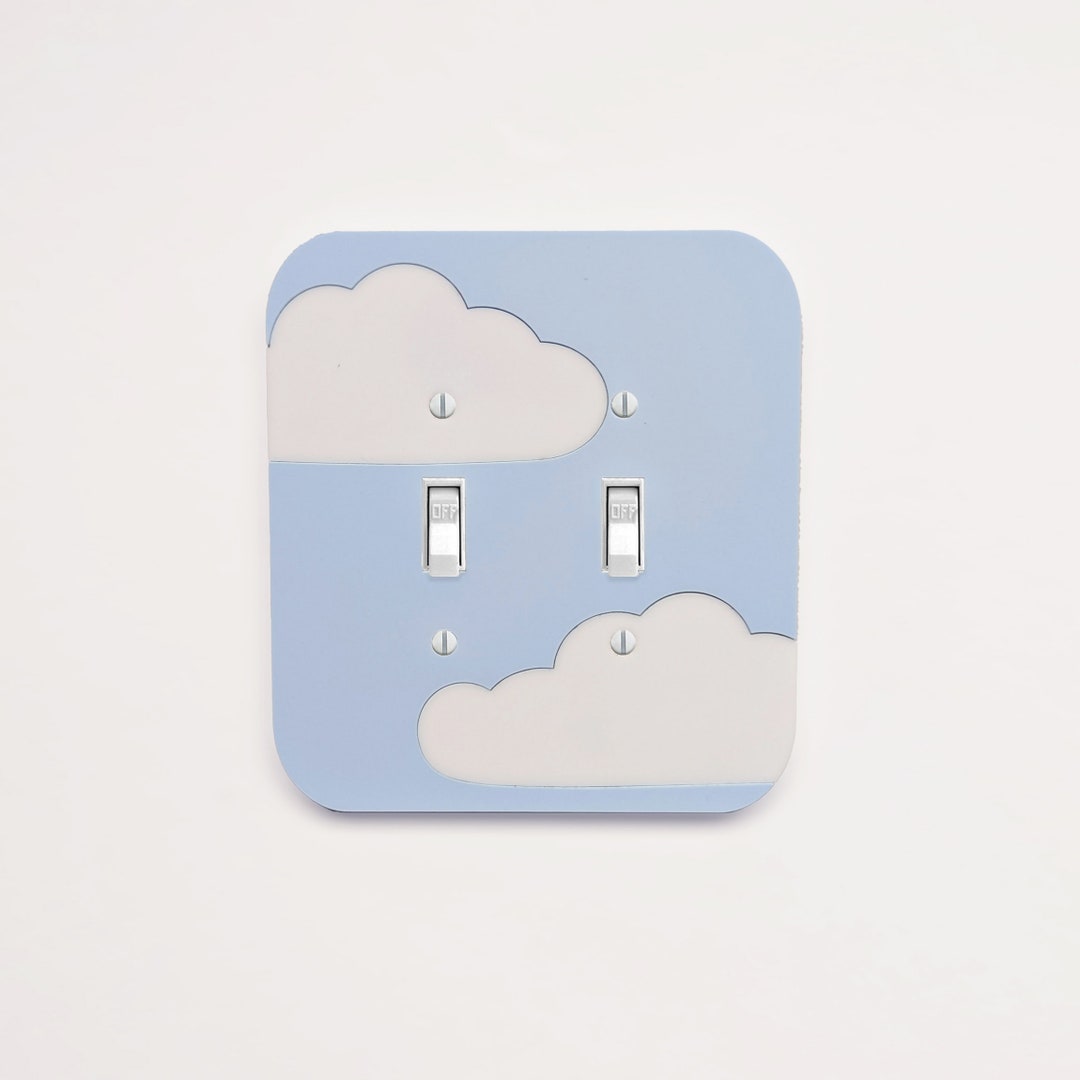 Sky of Clouds Double Light Switch Plate Cover - Multiple Options - Etsy