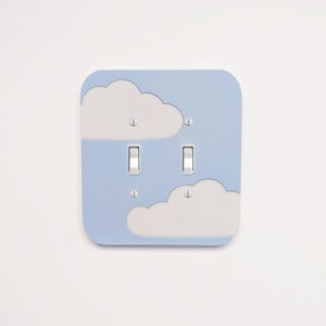 Sky of Clouds Double Light Switch Plate Cover  - Multiple Options