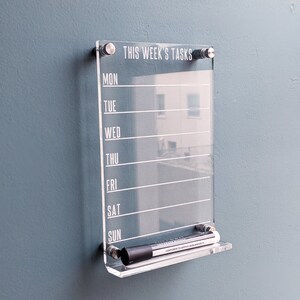 This Week's Tasks Clear Acrylic Dry Erase Board Personalizable image 4