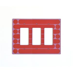 Pop of Color Triple Switch Plate and Covers - Matte