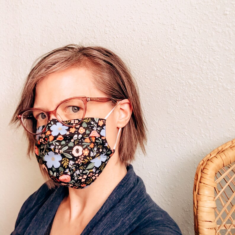 Lightweight breathable cotton face mask 2 layers of soft Etsy