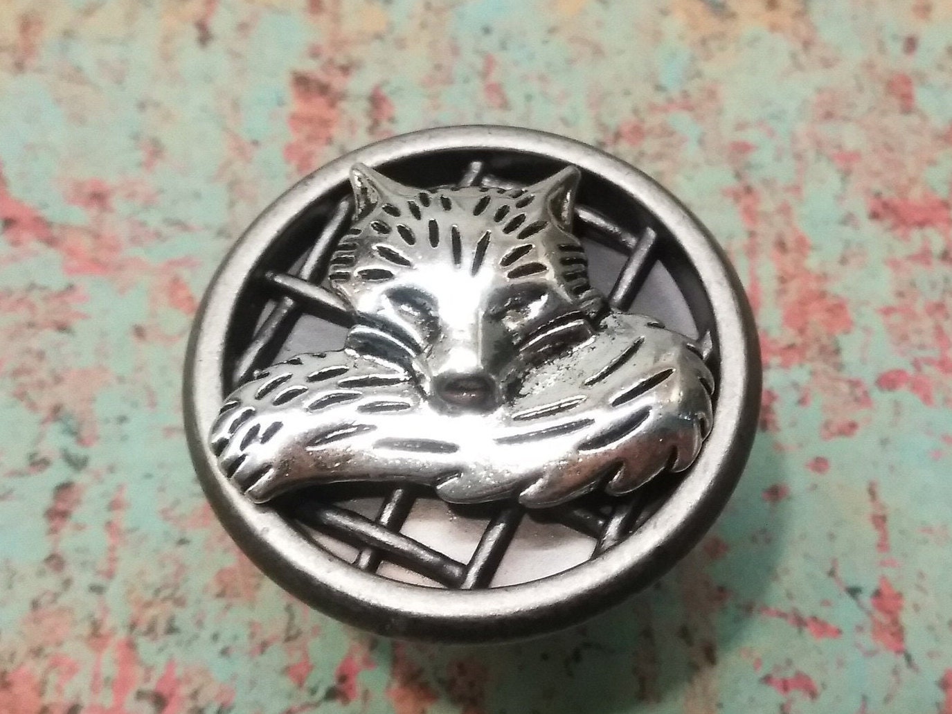 Conjunto de 2 raras perillas de cajón de gabinete de Pewter | Etsy