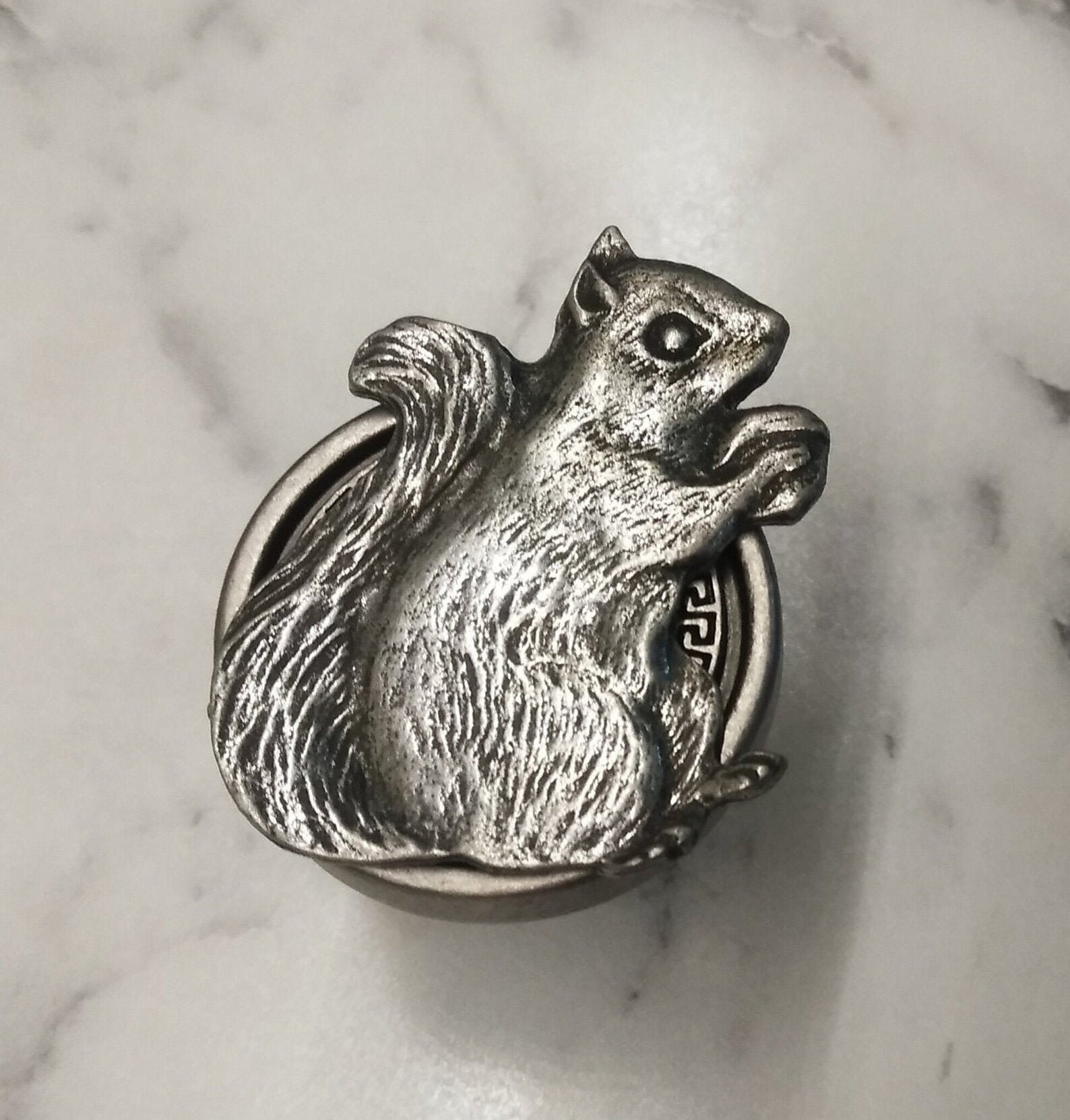 Set of 2 Vintage Pewter Squirrel Drawer Knob Pulls Etsy