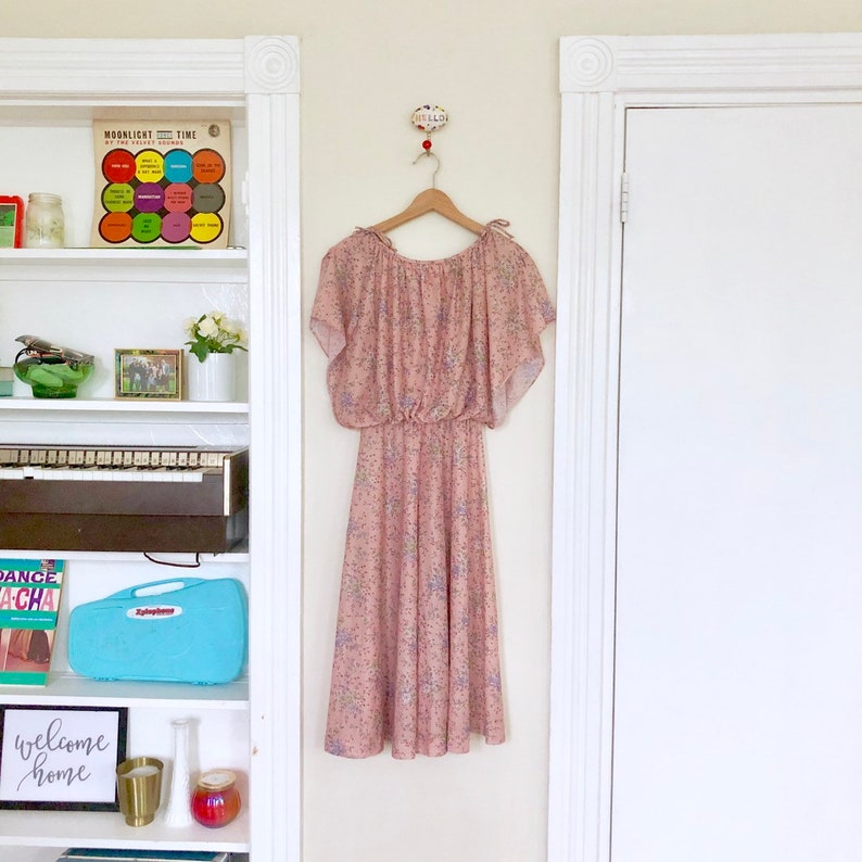 mauve pink midi dress