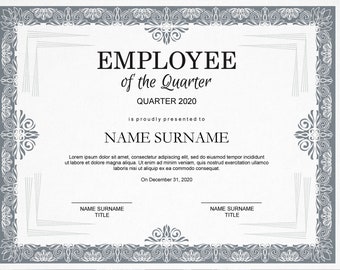 employee of the quarter editable template editable award etsy employee of the quarter template