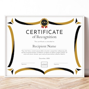 Modello di certificato di riconoscimento dei dipendenti, certificato di riconoscimento modificabile, premi per i dipendenti, certificato di apprezzamento Scarica Jet123