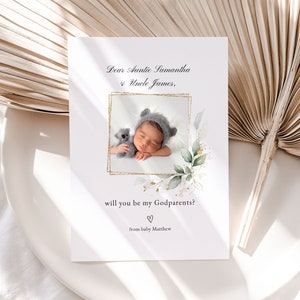 Plantilla de tarjeta de propuesta de padrino, invitación editable para propuesta de padrino, plantilla de padrino con foto, descarga Jet351