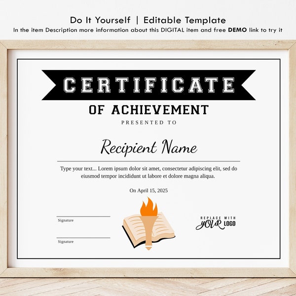 Certificate of Achievement, Scholar Athlete Certificate Template, Editable High School Scholar Athlete Award Certificates Download Jet082