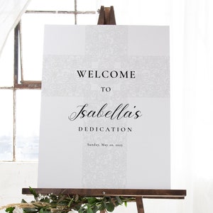 Dedication Welcome Sign Template, Printable Large Dedication Sign ...