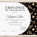 Printable Employee of the Month EDITABLE Template, Employee ...