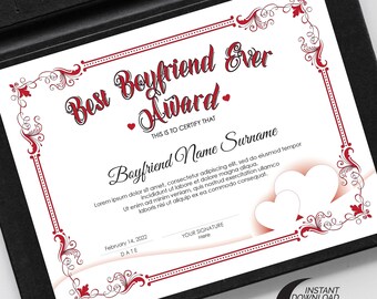 best boyfriend award gift