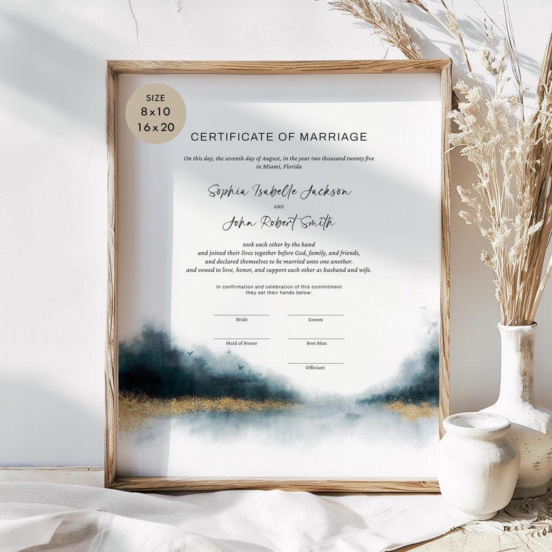 Quaker Marriage Certificate - Etsy