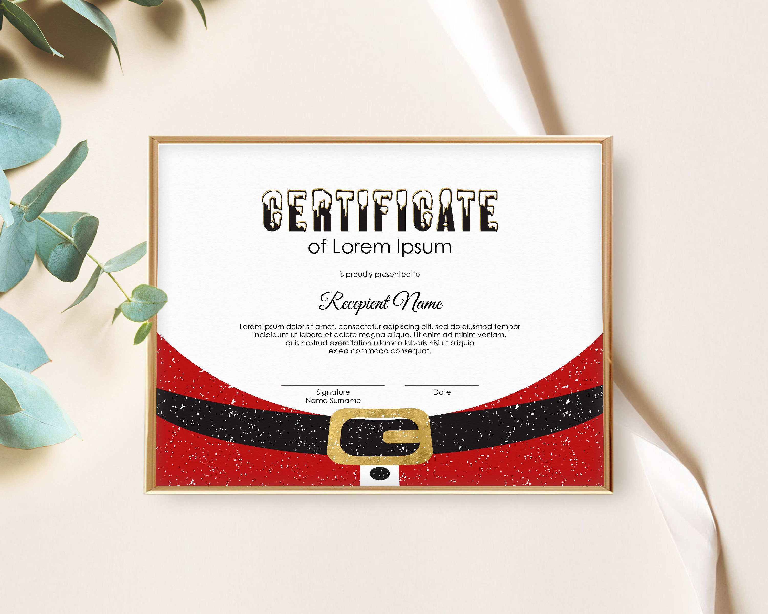 Santa Certificate Template