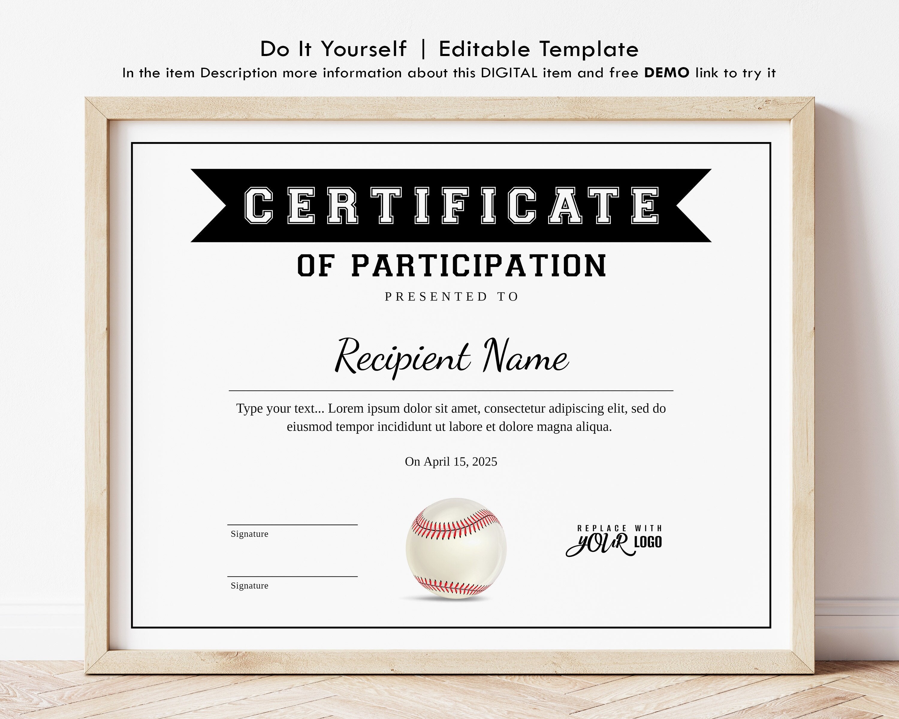 Baseball Certificate Template Baseball Certificate Template