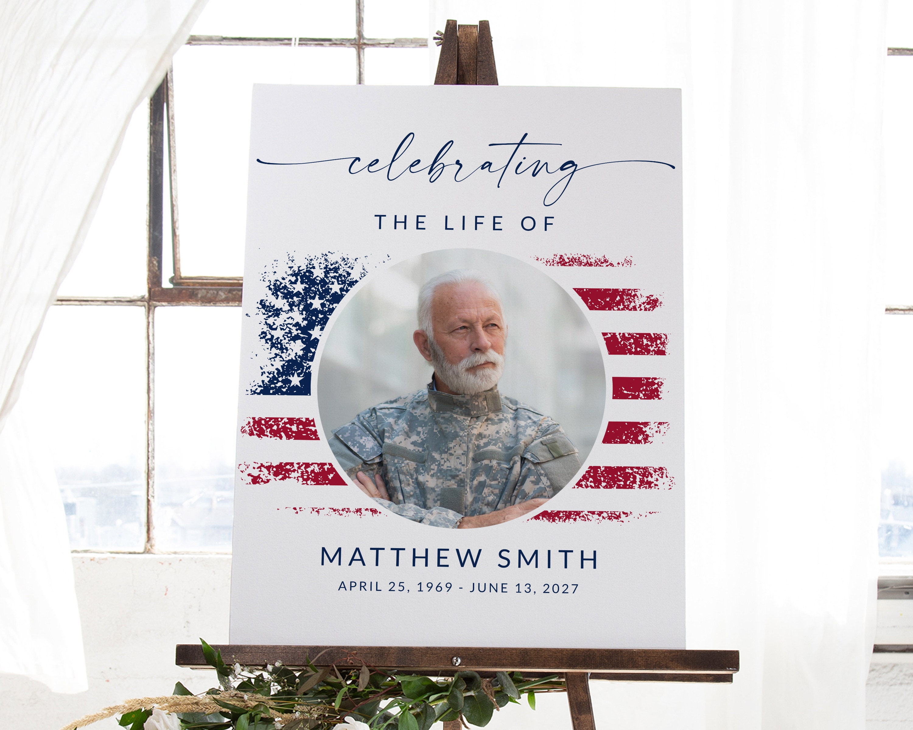 Celebration of Life Poster, Funeral Welcome Sign Display, Always in Our  Hearts 20 Photo Collage Guest Book Table Memorial Picture Gift Favor 