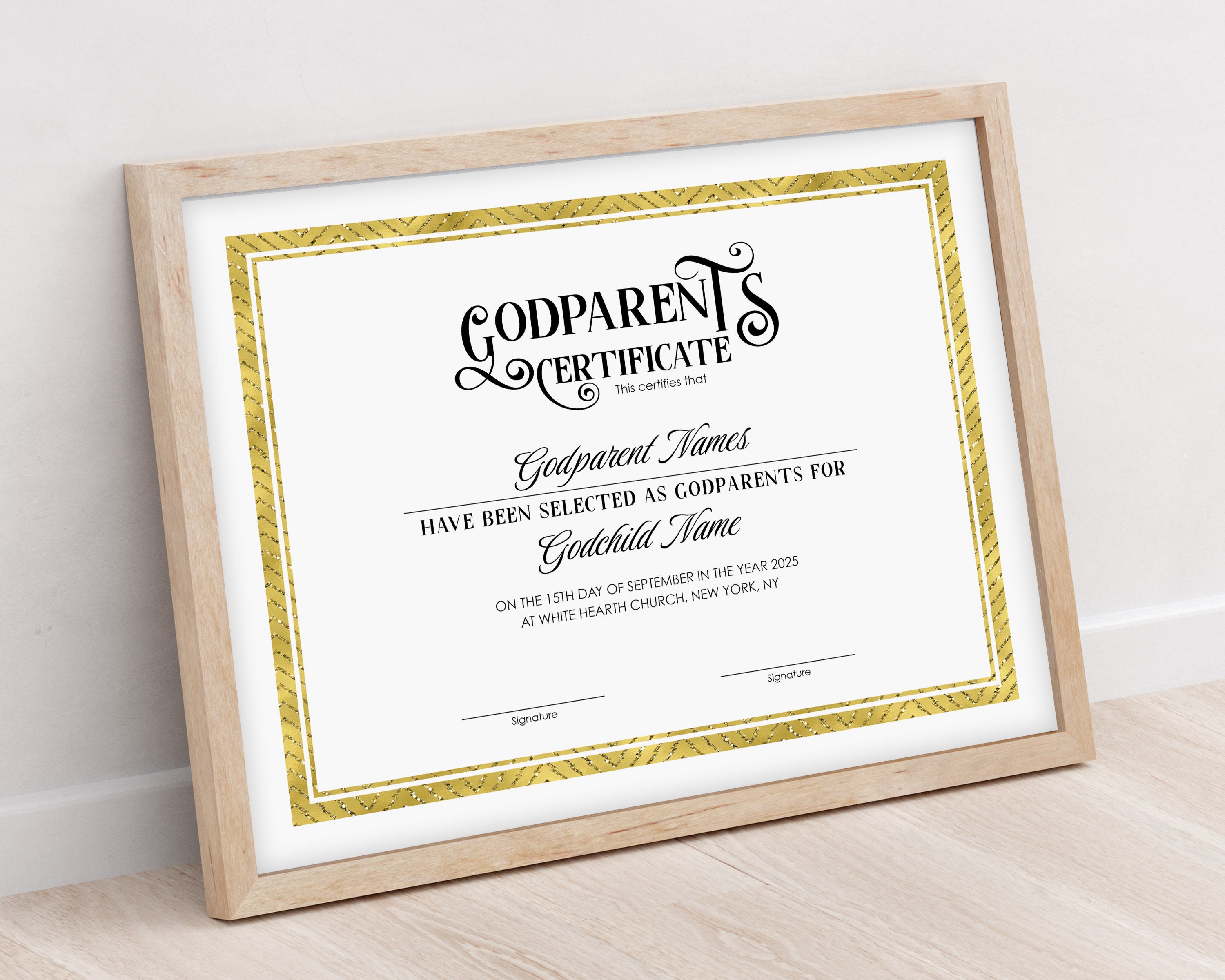Free Godparent Certificates Printable