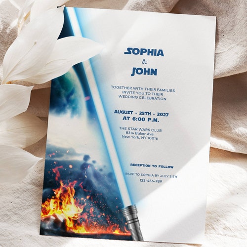 Star Wars Wedding Invitation Digital or Printable Invitation - Etsy