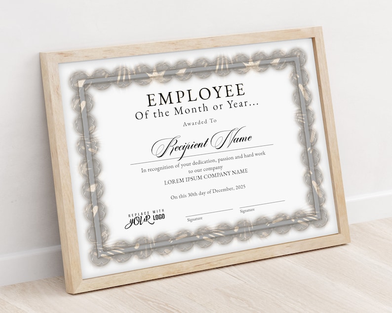 Printable Employee of the Month Year EDITABLE Template | Etsy