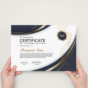 Modern Certificate of Appreciation Printable Appreciation Award Certificate Template Elegant DIY Editable Certificate Award Download Jet058 image 6