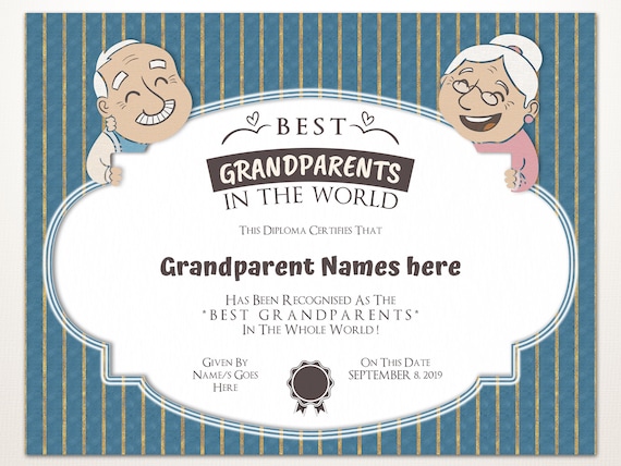 Download Best Grandparents In The World Gift For Grandparents Day Etsy