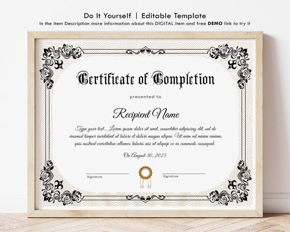 Printable Certificates Of Completion