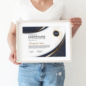 Modern Certificate of Appreciation Printable Appreciation Award Certificate Template Elegant DIY Editable Certificate Award Download Jet058 image 8