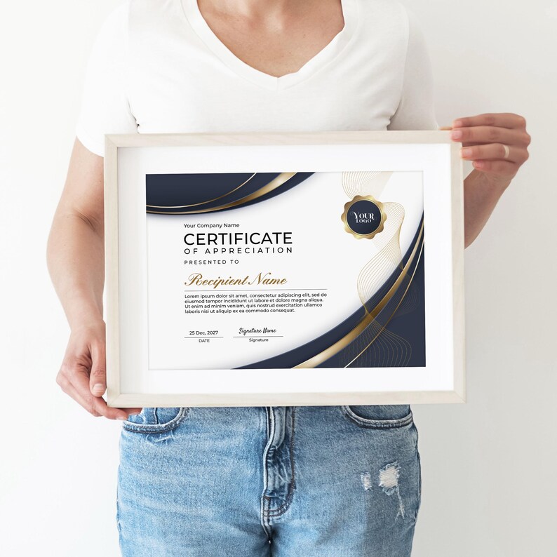 Modern Certificate of Appreciation Printable Appreciation Award Certificate Template Elegant DIY Editable Certificate Award Download Jet058 image 8