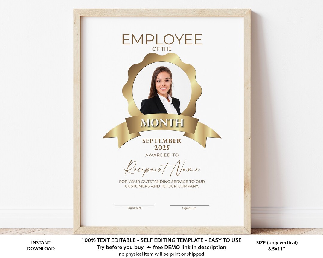 Employee of the Month Employee Appreciation Gift Company - Etsy