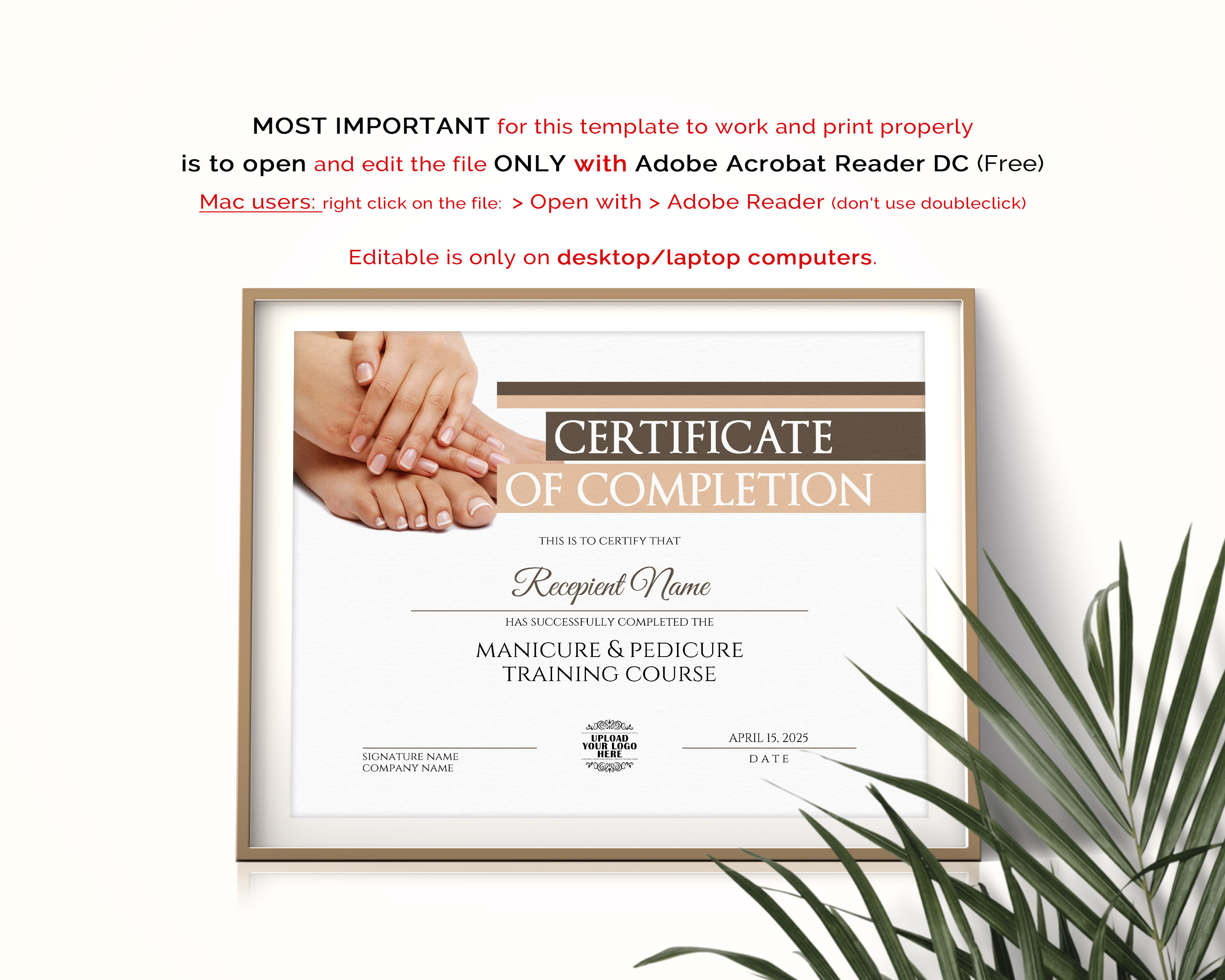 Free Printable Pedicure Certificate Free Printable Pedicure Certificate