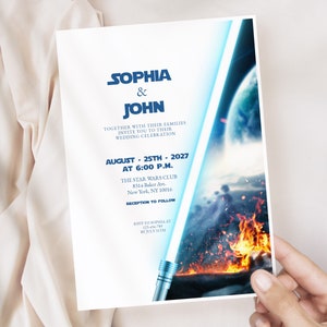 Star Wars Wedding Invitation Template Star Wars Invite Sci Fi - Etsy