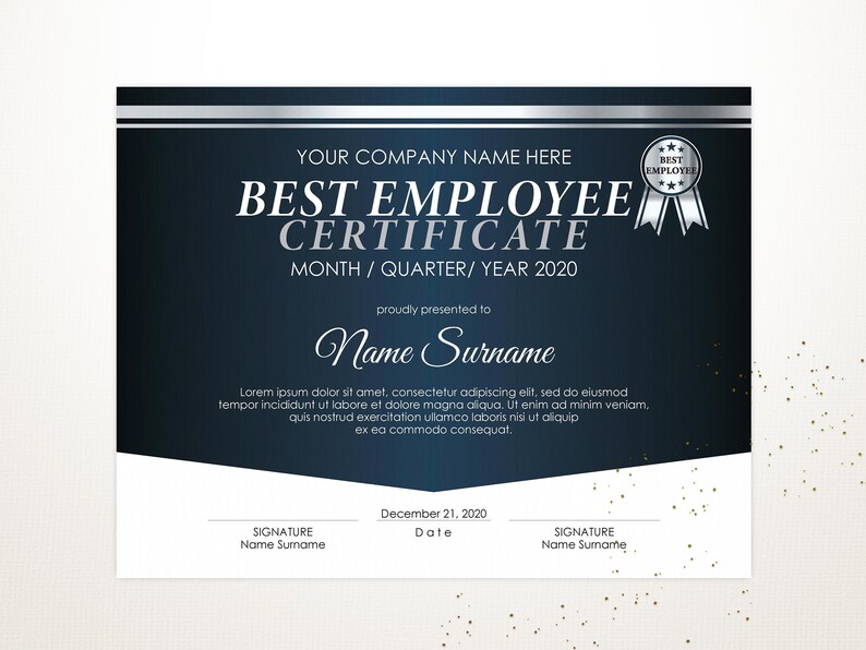 Best Employee Award Certificate Templates