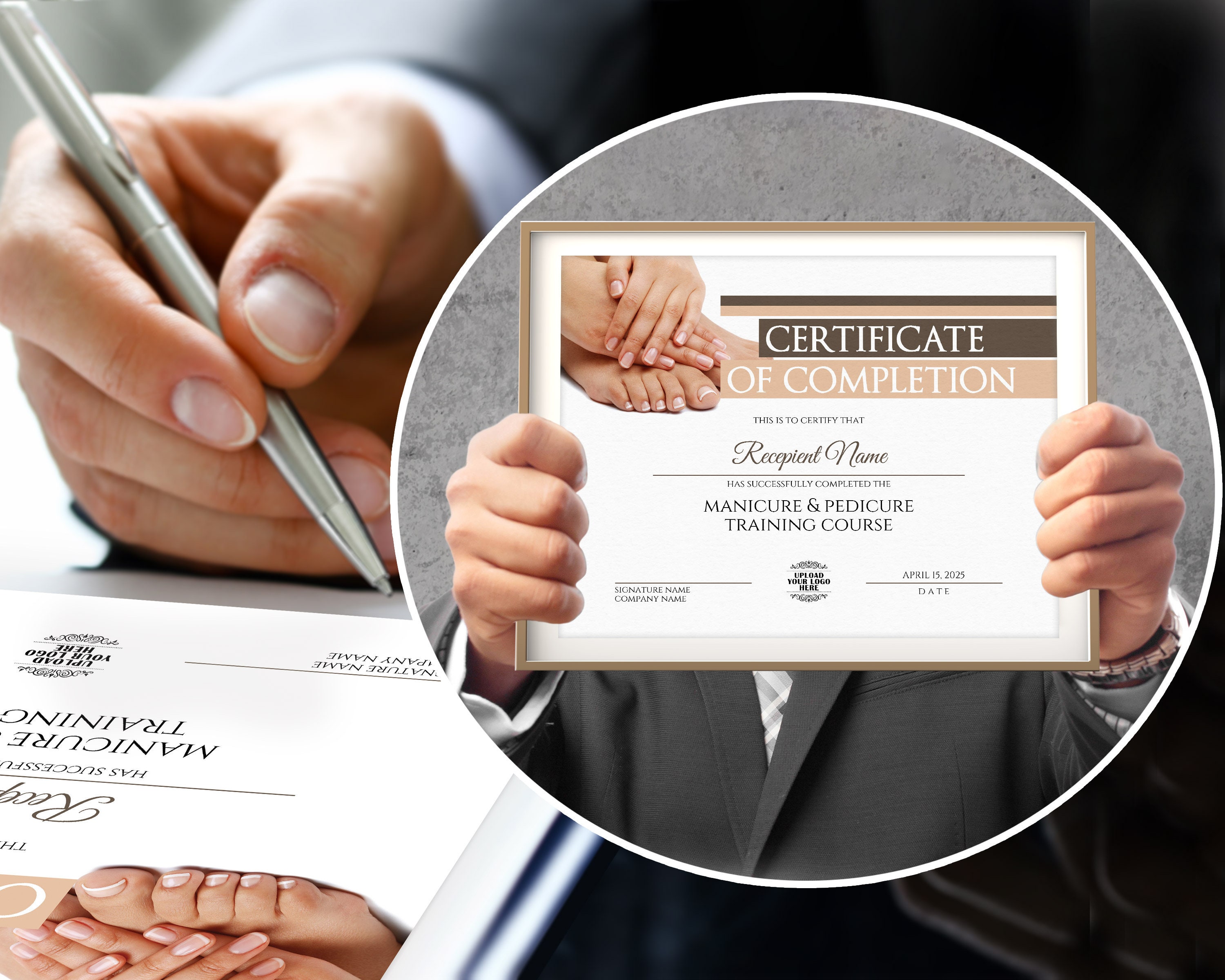Manicure Pedicure Course Certificate of Completion Editable Etsy Manicure Pedicure Course Certificate of Completion Editable Etsy