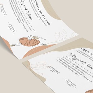 Ballet Dancer Award Certificate, Editable Ballet Awards Certificate ...
