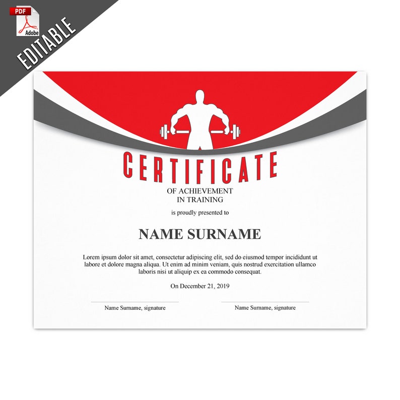 Gymnastics Certificate Template