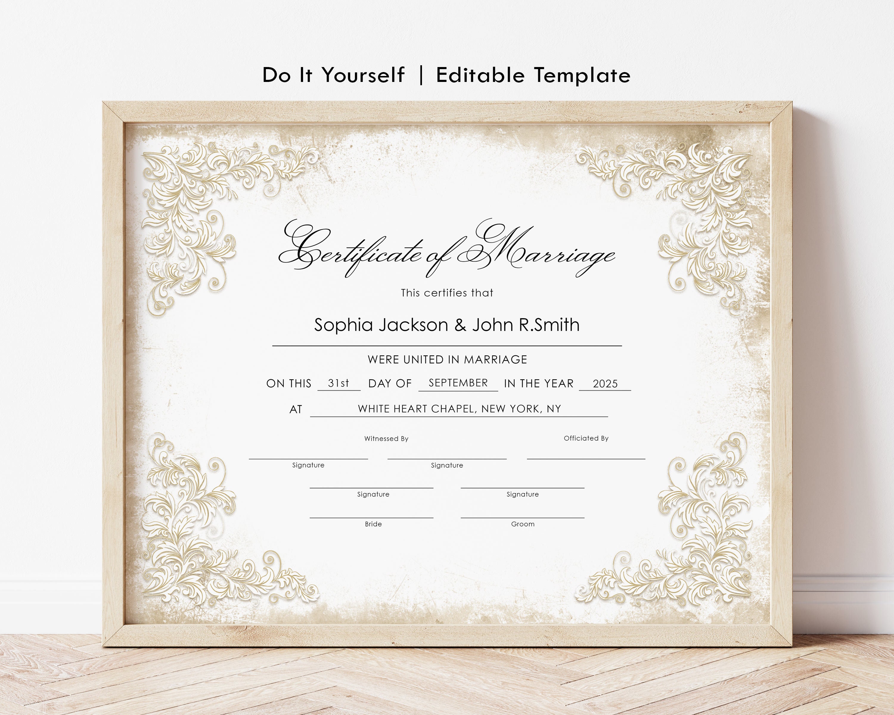 Blank Marriage Certificate - Beloved (118858)
