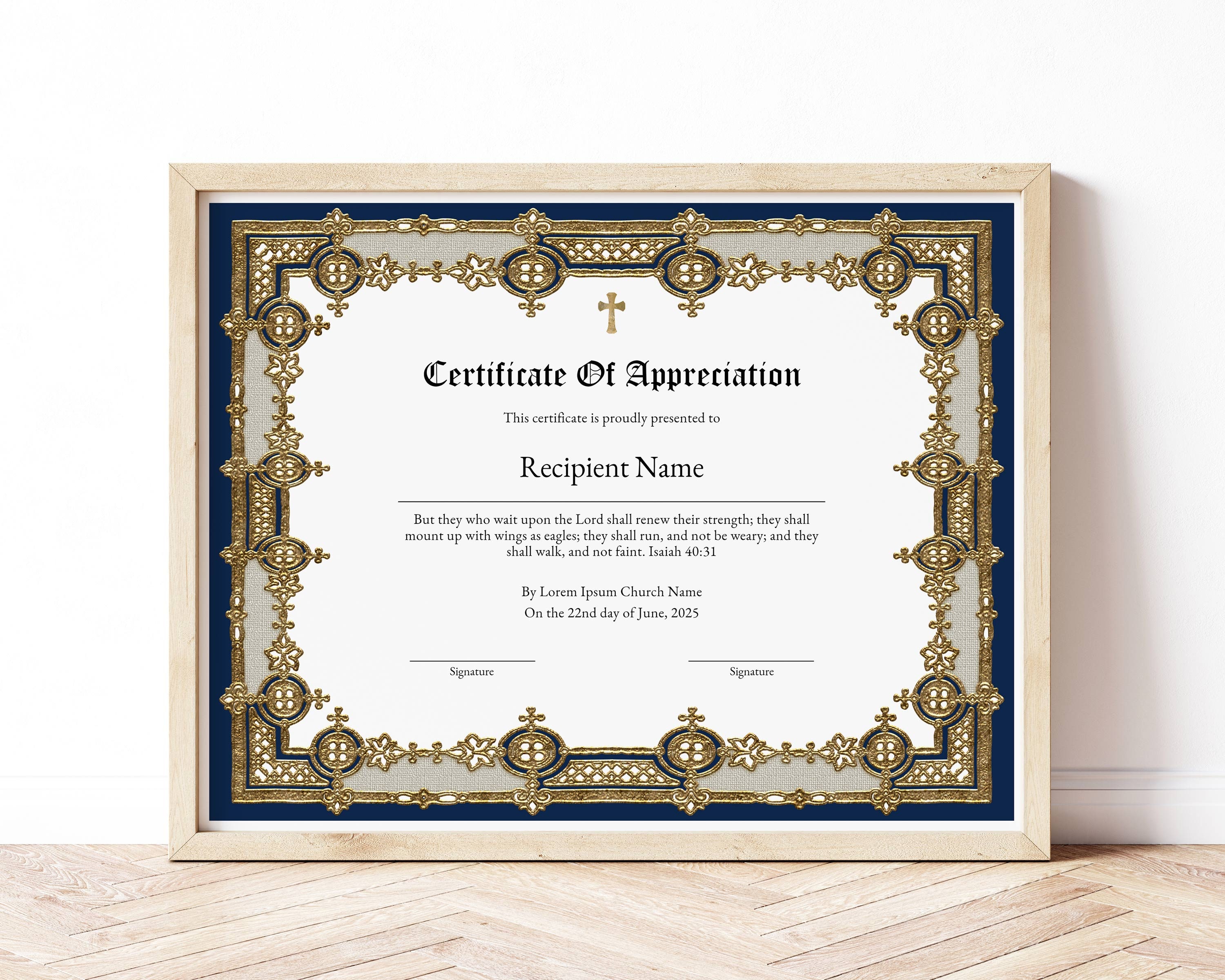 Editable Pastor Appreciation Certificate Template, Printable Church ...