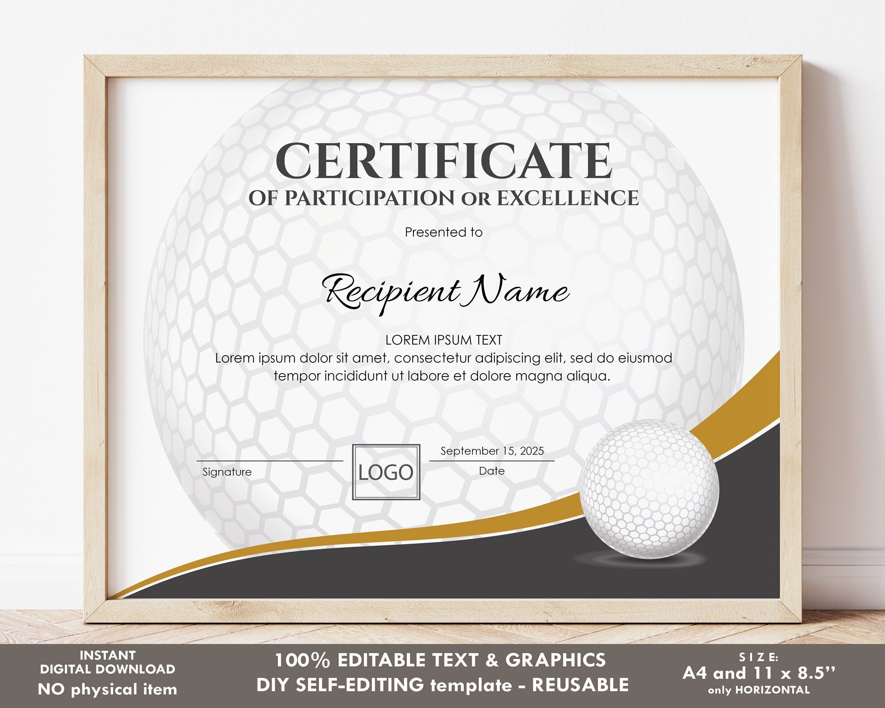 Golf Gift Certificate Template (4) Templates Example Inside Golf  Certificate Templates For Word