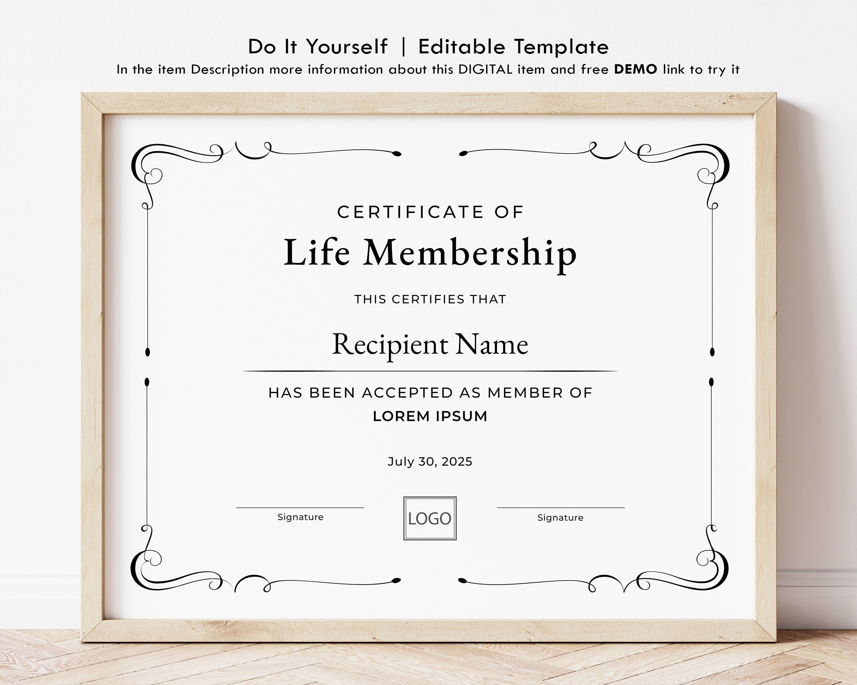 membership certificate templates